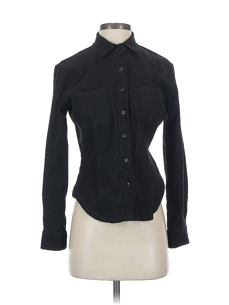 Pre-owned Harlow Long Sleeve Blouse In Black
