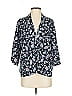 Derek Lam Collective Floral Black 3/4 Sleeve Blouse Size 4 - photo 1