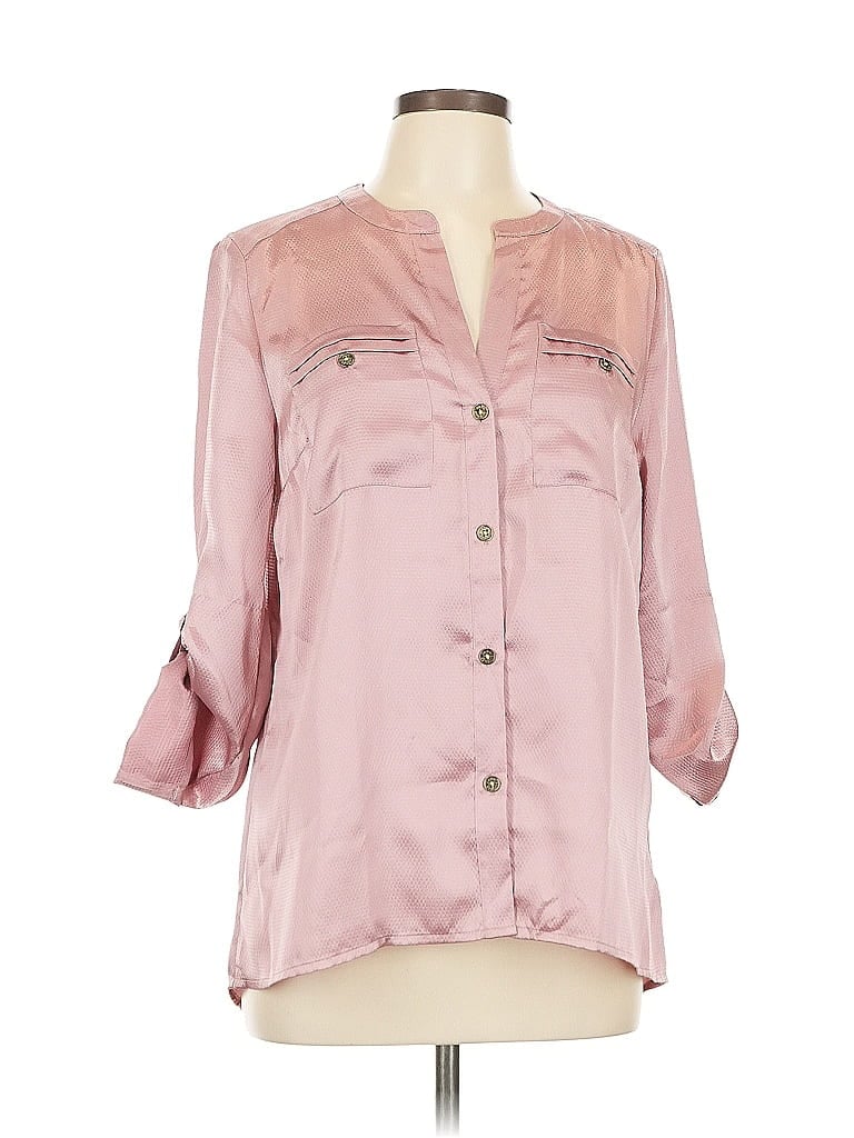 Pre-owned Dana Buchman 3/4 Sleeve Blouse In Pink