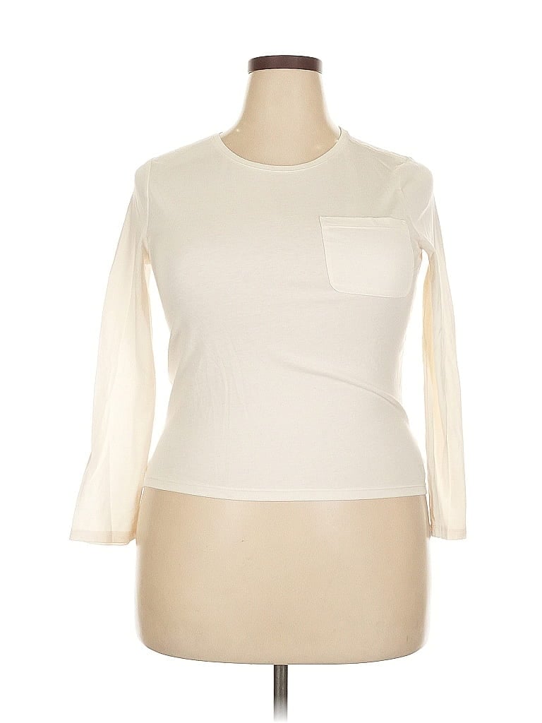 Pre-owned Old Navy 3/4 Sleeve T-shirt In White