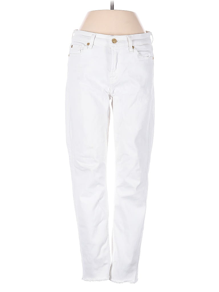 Pre-owned 7 For All Mankind Jeans In White