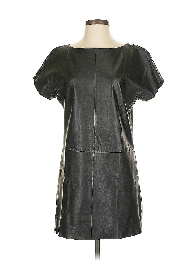 Pre-owned Armani Exchange Short Sleeve Top Black Square Neckline Tops