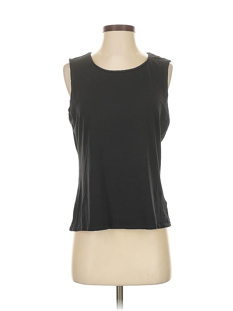 Pre-owned Coldwater Creek Sleeveless T-shirt In Gray