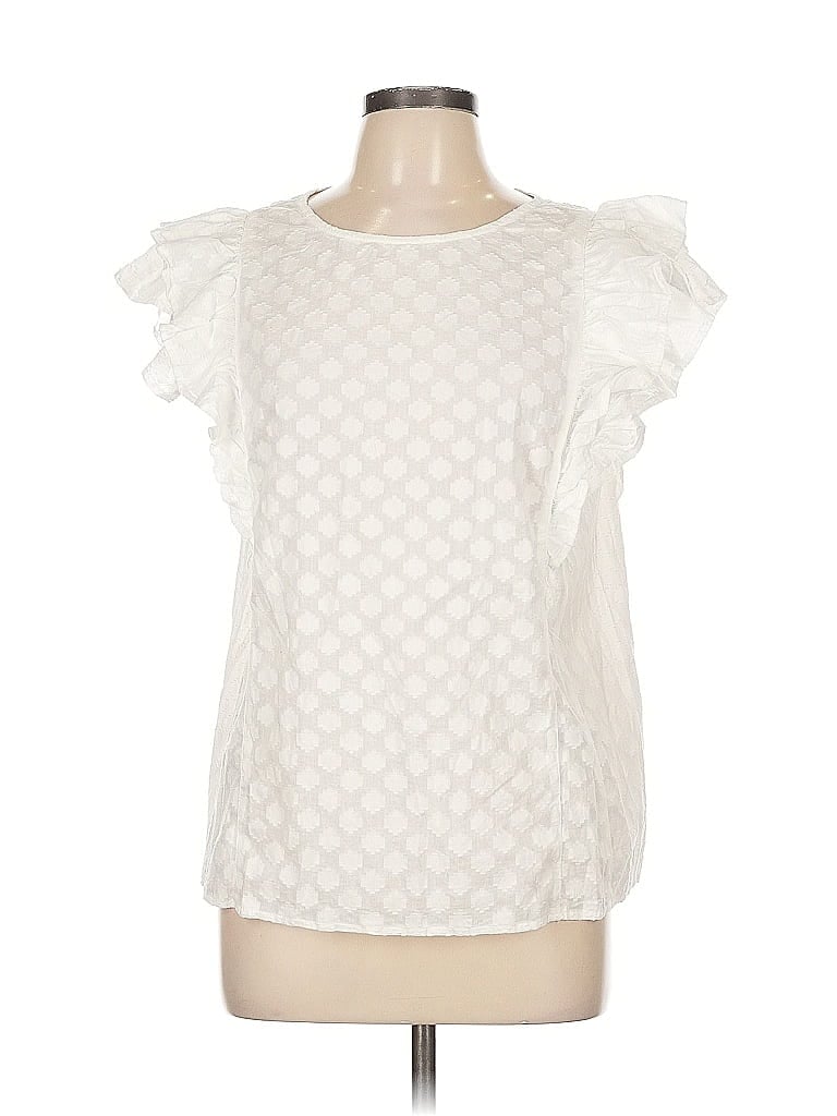 Pre-owned Gap Sleeveless Blouse In White