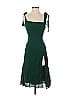 Reformation 100% Viscose Green Cocktail Dress Size 2