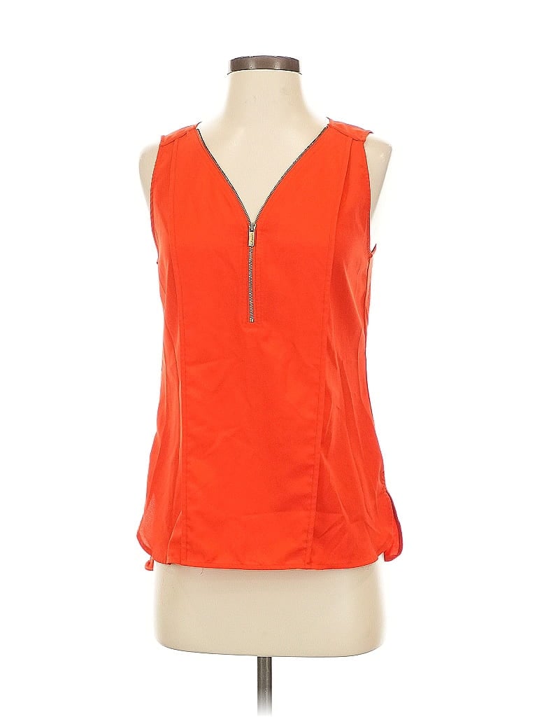 Pre-owned Calvin Klein Sleeveless Blouse In Orange