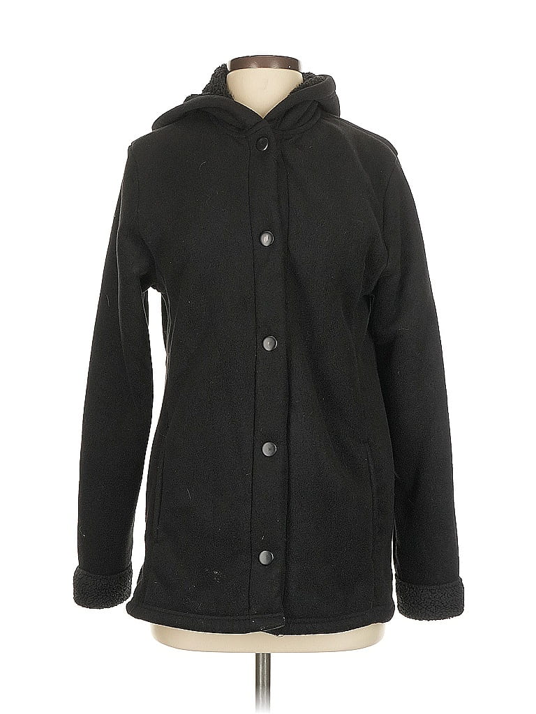 Pre-owned Cuddl Duds Coat In Black