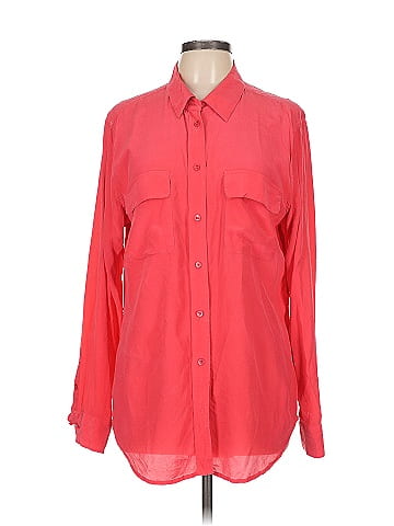 Equipment Long Sleeve Silk Top (view 1)