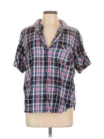 Victoria's Secret Short Sleeve Button-Down Shirt (view 1)