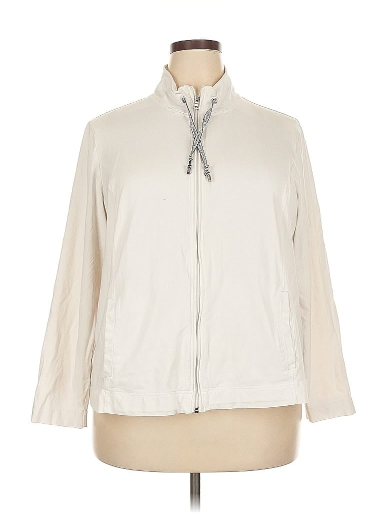 Pre-owned Croft & Barrow Cardigan Sweater In White