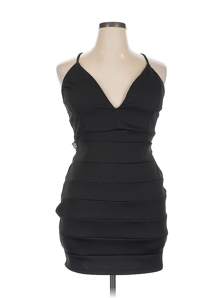 Pre-owned Emerald Sundae Cocktail Dress In Black