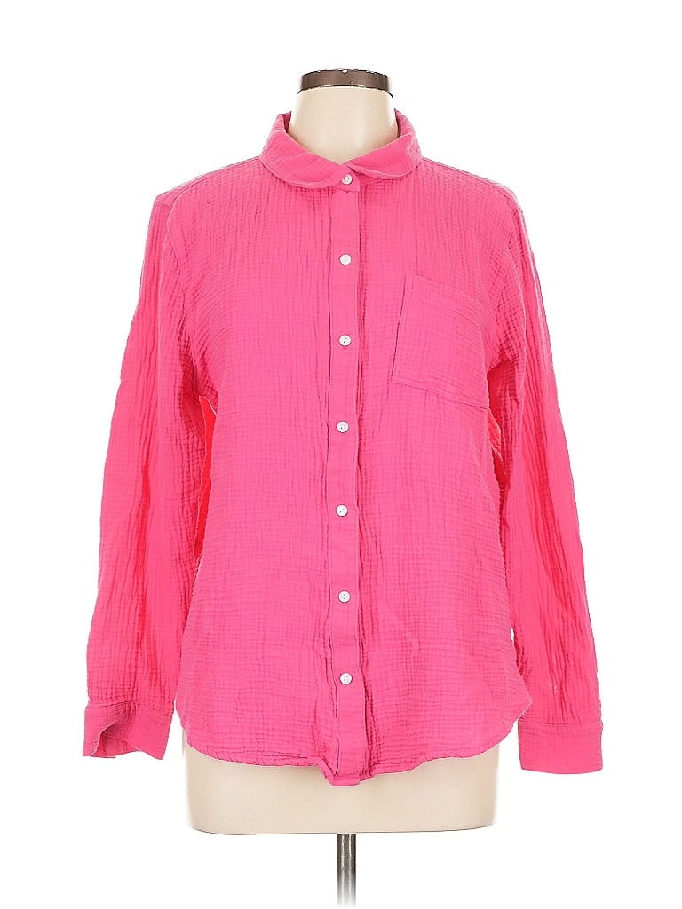 Pre-owned Lucky Brand Long Sleeve Button Down Shirt In Pink