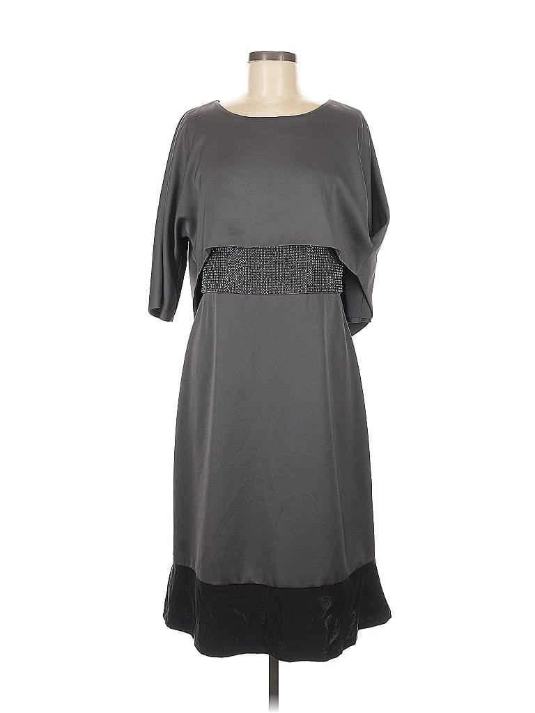 Armani Collezioni 100% Polyester Gray Cocktail Dress Size 8 - photo 1