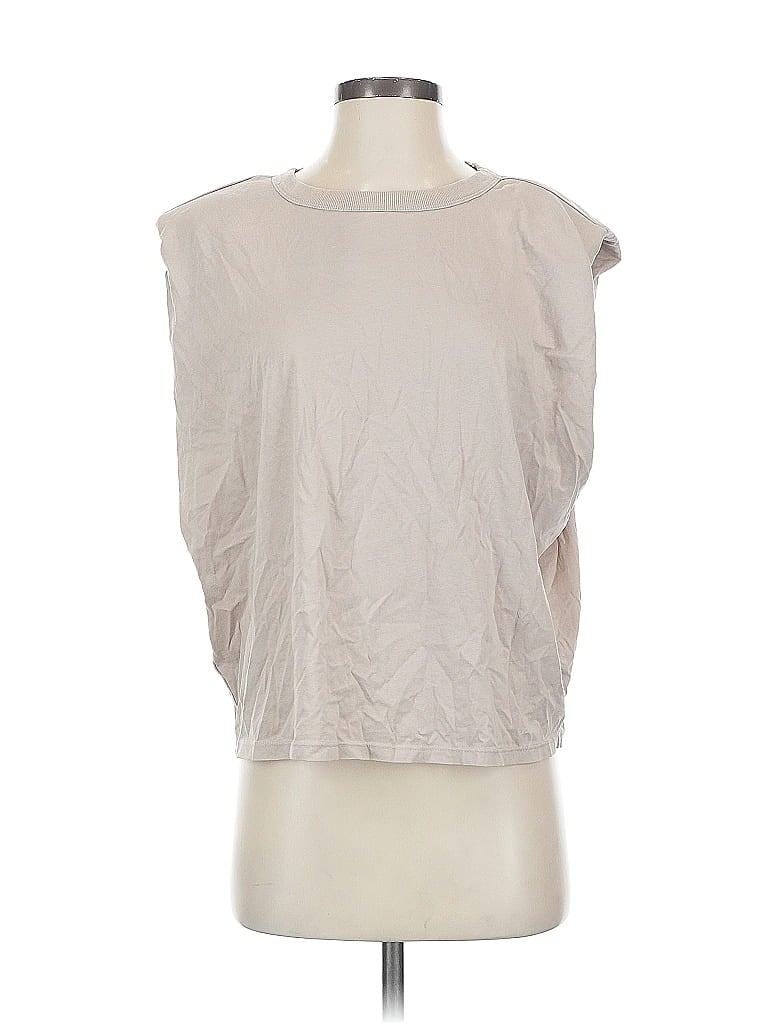 Pre-owned Ann Taylor Loft Sleeveless T-shirt In Silver