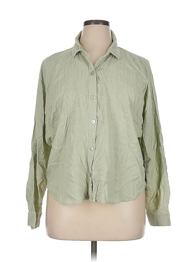 Click to view more detailed imagery on our partner's website Pre-owned Bella Dahl Long Sleeve Button Down Shirt In Green