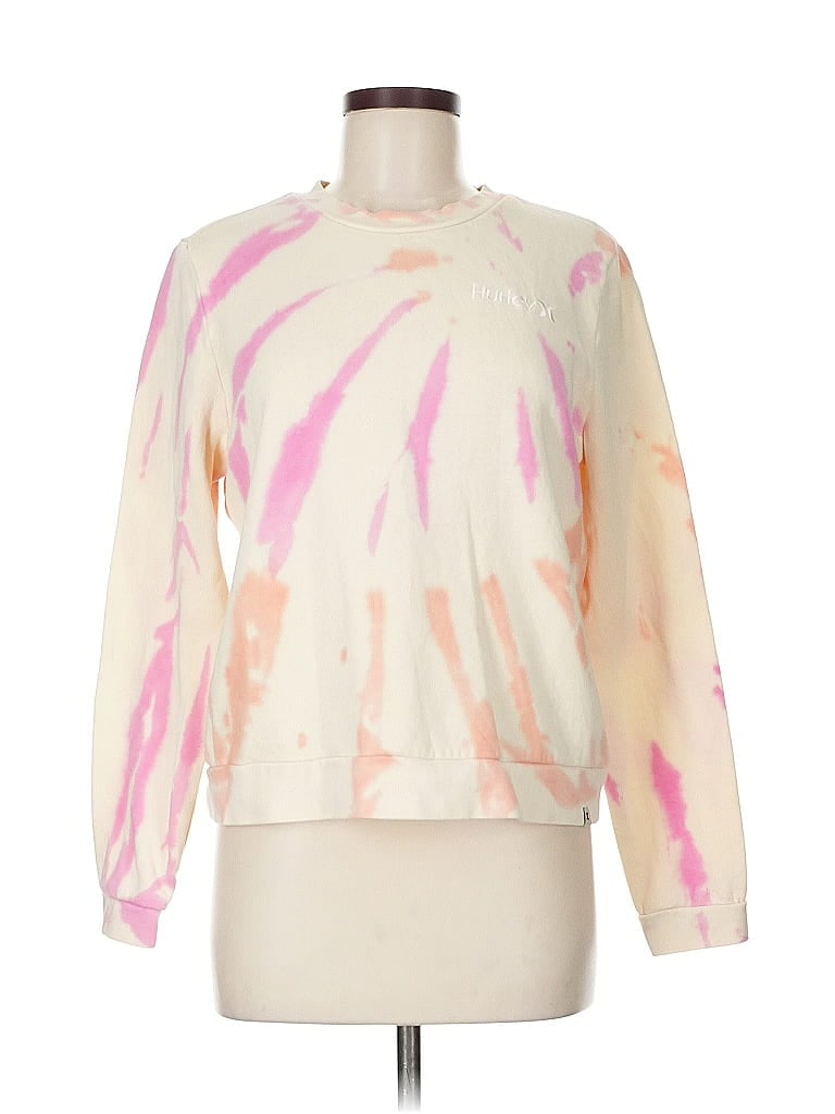 Hurley Tie-dye Ivory Sweatshirt Size M - photo 1