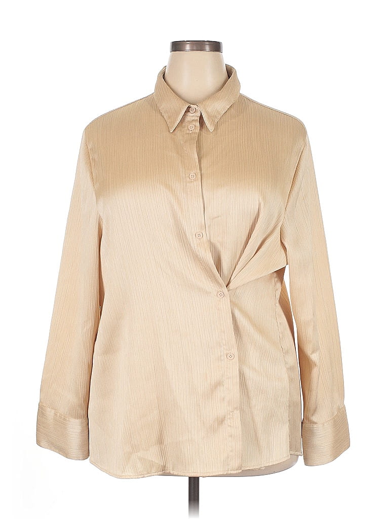 Click to view more detailed imagery on our partner's website Pre-owned Banana Republic Long Sleeve Blouse In Brown