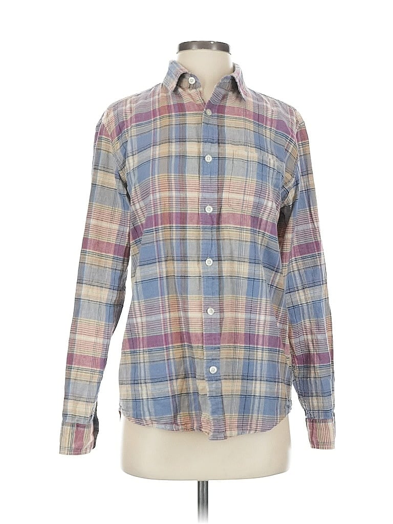 Pre-owned Gap Long Sleeve Button Down Shirt In Blue