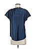 Universal Standard Blue Short Sleeve Blouse Size 00 - 0 - photo 1