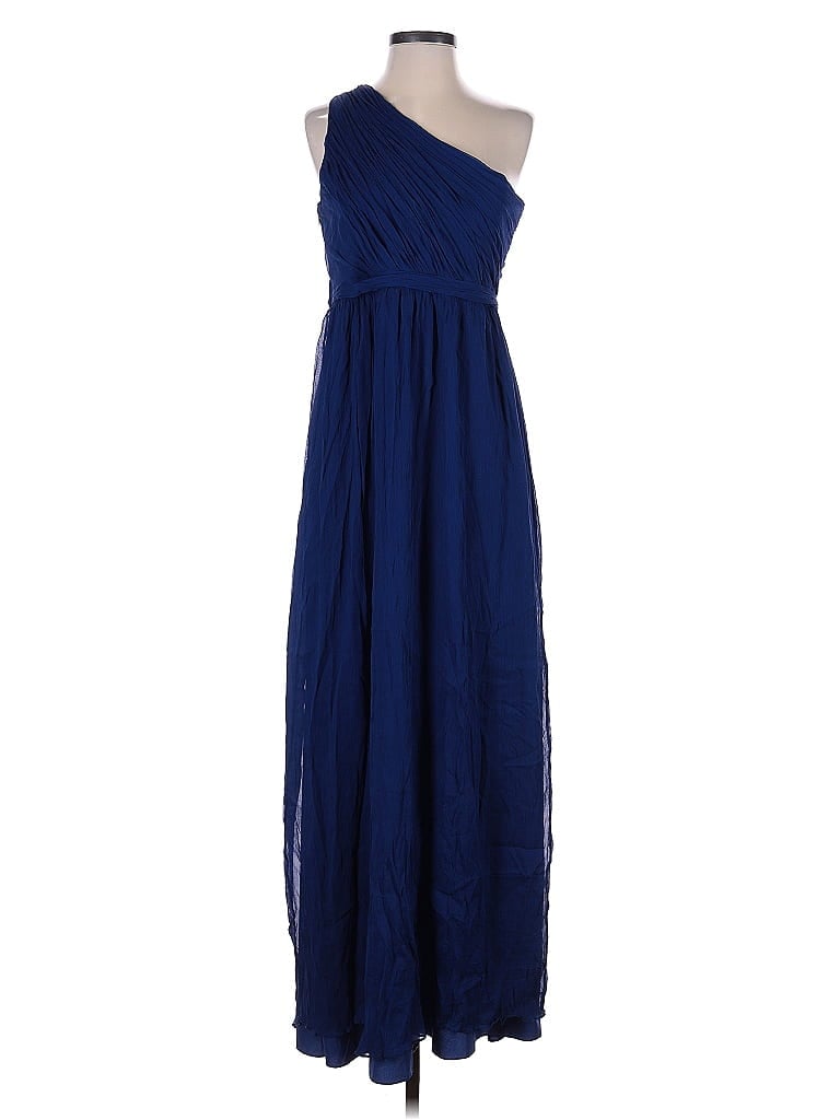 J.Crew Collection 100% Silk Blue Cocktail Dress Size 14 - photo 1