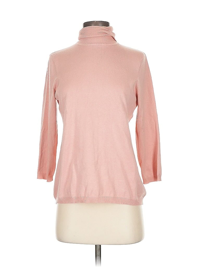 Pre-owned Chico's Turtleneck Sweater In Pink
