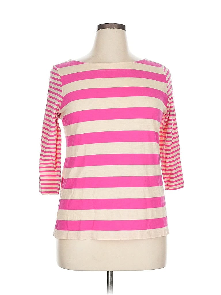 Pre-owned Ann Taylor Loft 3/4 Sleeve T-shirt In Pink