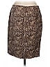 Talbots 100% Cotton Animal Print Brown Casual Skirt Size 8 - photo 2