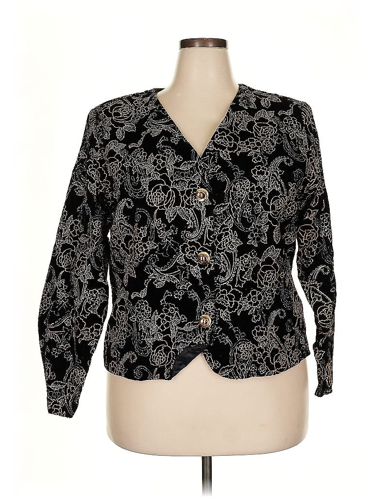 Pre-owned Assorted Brands Blazer Jacket In Black