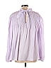 Merlette 100% Cotton Purple Long Sleeve Blouse Size L - photo 2