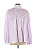 Merlette 100% Cotton Purple Long Sleeve Blouse Size L - photo 1