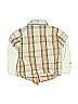 Skechers 100% Cotton Plaid Ivory Orange Long Sleeve Button-Down Shirt 12-18 MO / 18 MO - photo 2