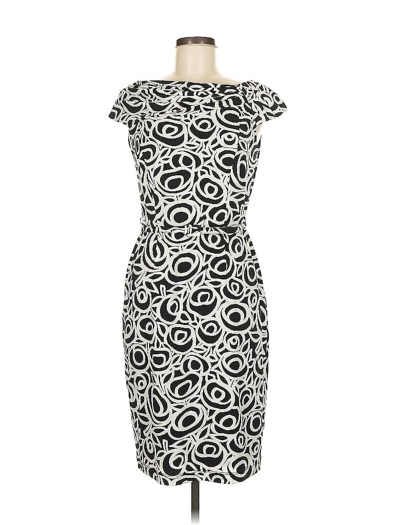 David Meister Graphic Gray Cocktail Dress Size 6 - photo 1