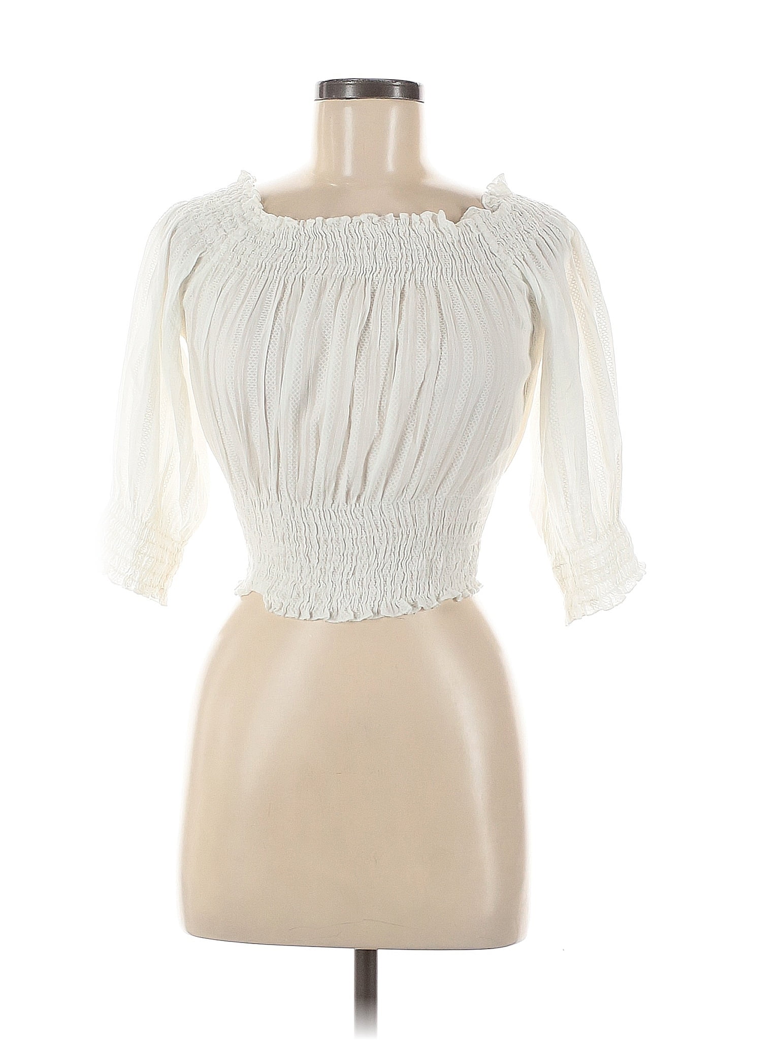 CJ Laing Women Ivory 3/4 Sleeve Blouse M | eBay