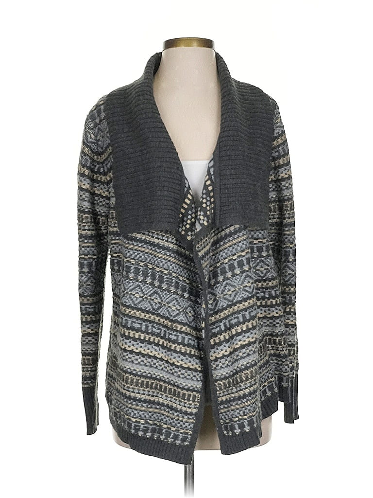 Pre-owned Karen Scott Cardigan Sweater In Gray
