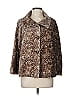 Talbots 100% Cotton Animal Print Brown Coat Size 8 - photo 1