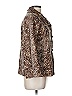 Talbots 100% Cotton Animal Print Brown Coat Size 8 - photo 3