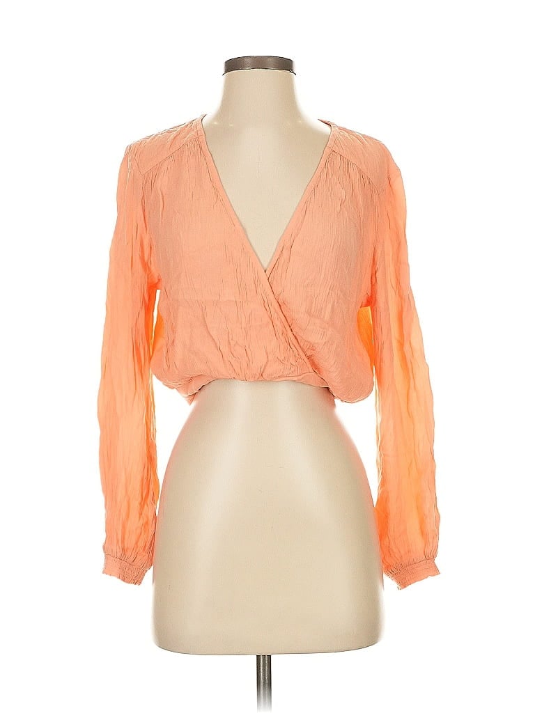 Pre-owned O'neill 3/4 Sleeve Blouse In Orange