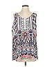 Fun2Fun 100% Polyester Blue White Sleeveless Blouse Size S - photo 1