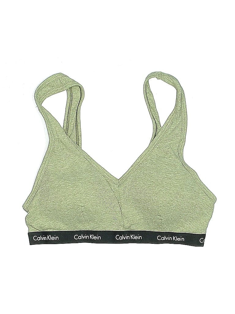 Pre-owned Calvin Klein Swimsuit Top Green Swimwear