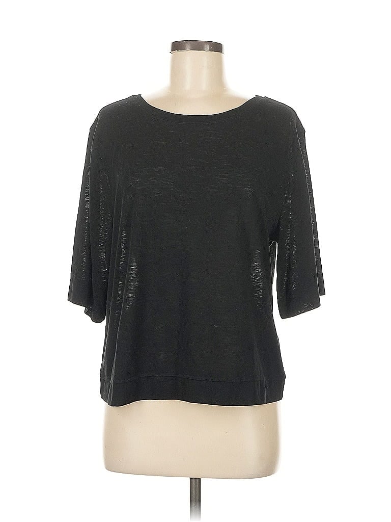 Click to view more detailed imagery on our partner's website Pre-owned Athleta Short Sleeve Top Black Boatneck Tops