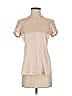 Giorgio Armani 100% Silk Metallic Tan Short Sleeve Silk Top Size EU 36 / US 6 - photo 1
