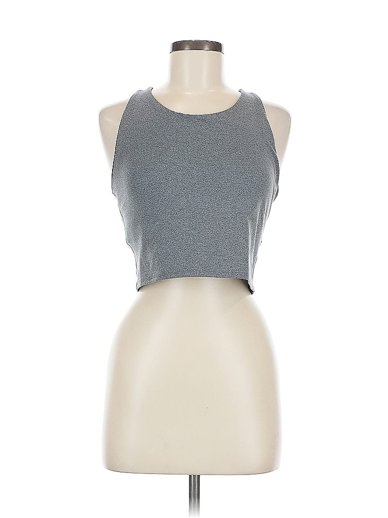 Click to view more detailed imagery on our partner's website Pre-owned Champion Tank Top Silver Halter Neckline Tops