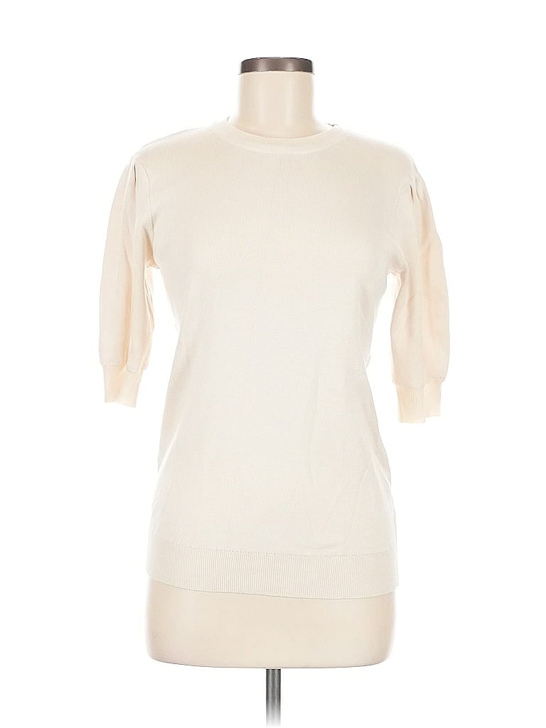 Pre-owned Unbranded Pullover Sweater In White