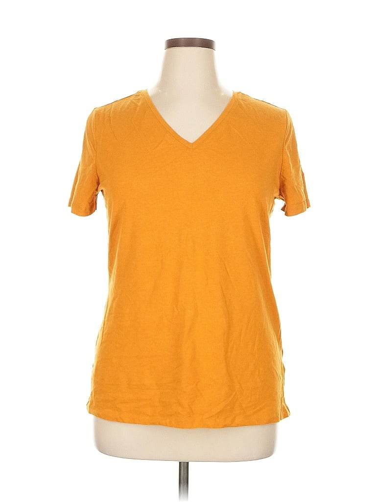 Pre-owned Amazon Essentials Short Sleeve T-shirt In Yellow