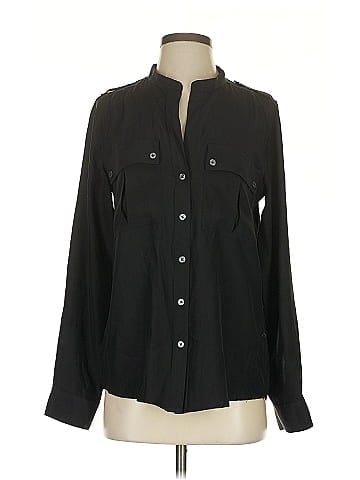 Elizabeth and James Long Sleeve Silk Top (view 1)