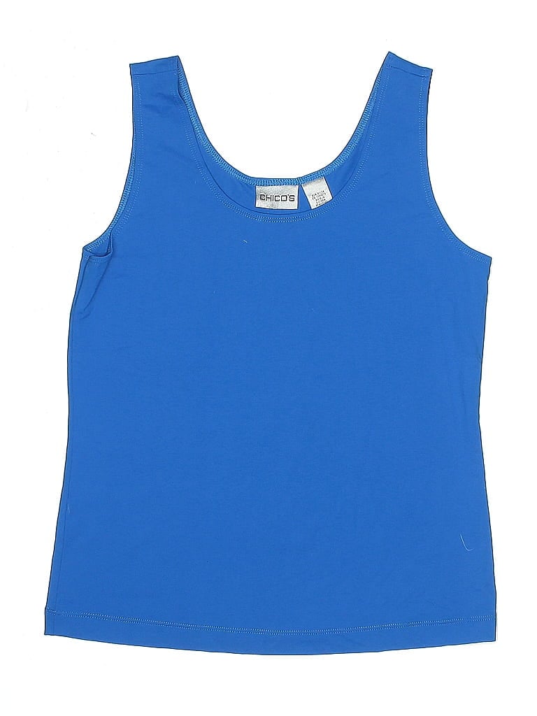 Pre-owned Chico's Swimsuit Top Blue Swimwear