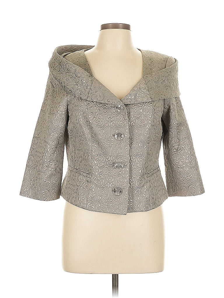 Worth New York Tweed Gray Jacket Size 10 - photo 1