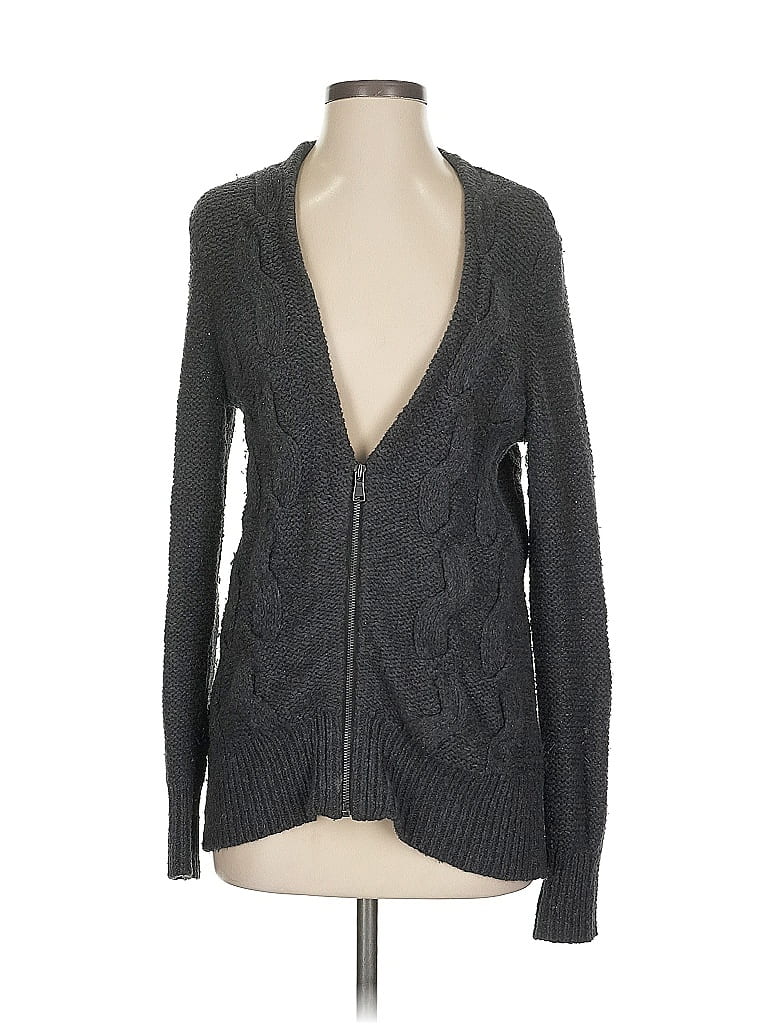 Pre-owned Ann Taylor Loft Cardigan Sweater In Gray