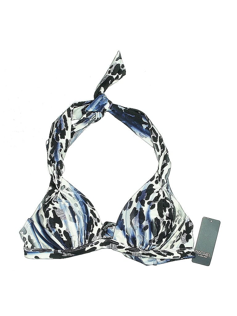 Pre-owned Rachel Rachel Roy Swimsuit Top Blue Print Pattern Swimwear