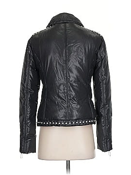 MOSCHINO CHEAP AND CHICシープレザージャケット Moschino Cheap Chic Leather Jacket, Black Subtitles Jacket